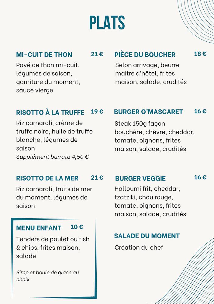 Le Mascaret - Menu Image 1
